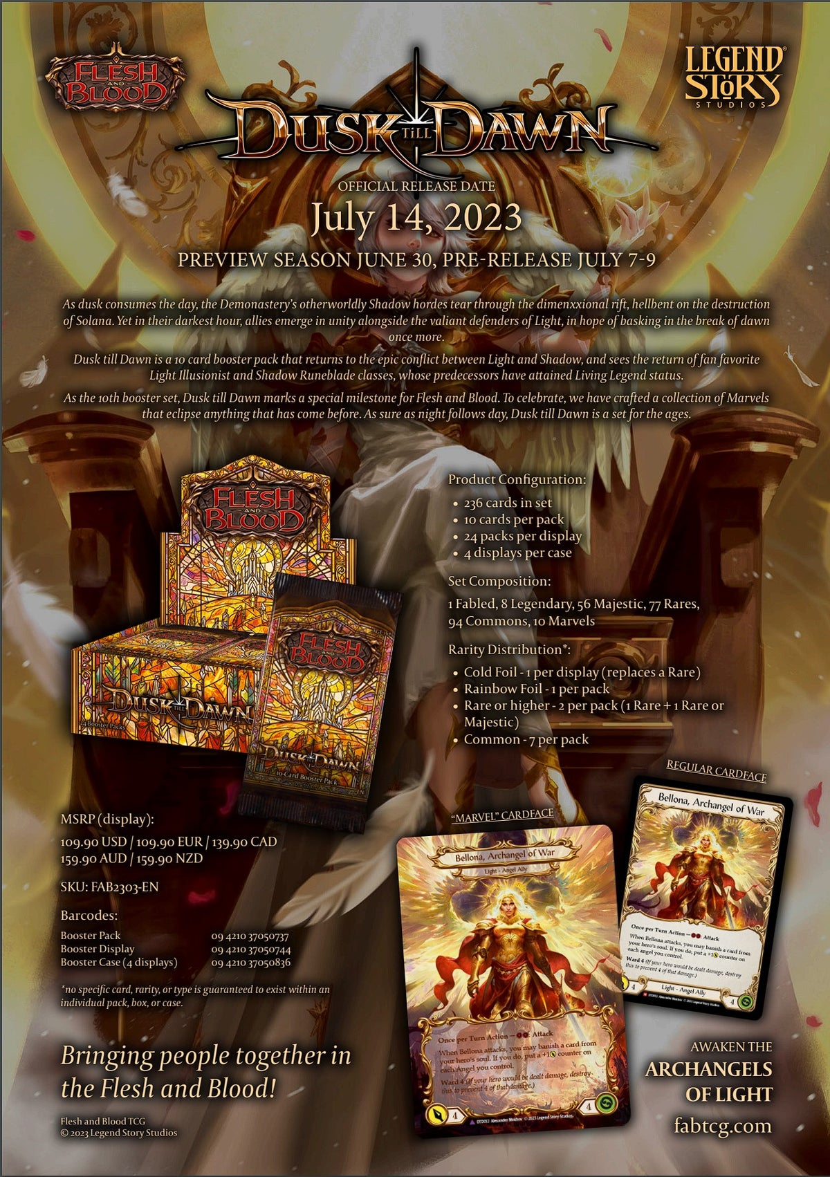 Case Flesh and Blood TCG - DUSK TILL DAWN 4X Booster Display (24 packs) - IT