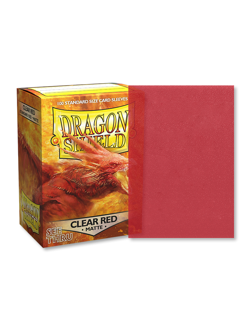 Dragon Shield Matte Art Sleeves - Clear Red (100 Sleeves)