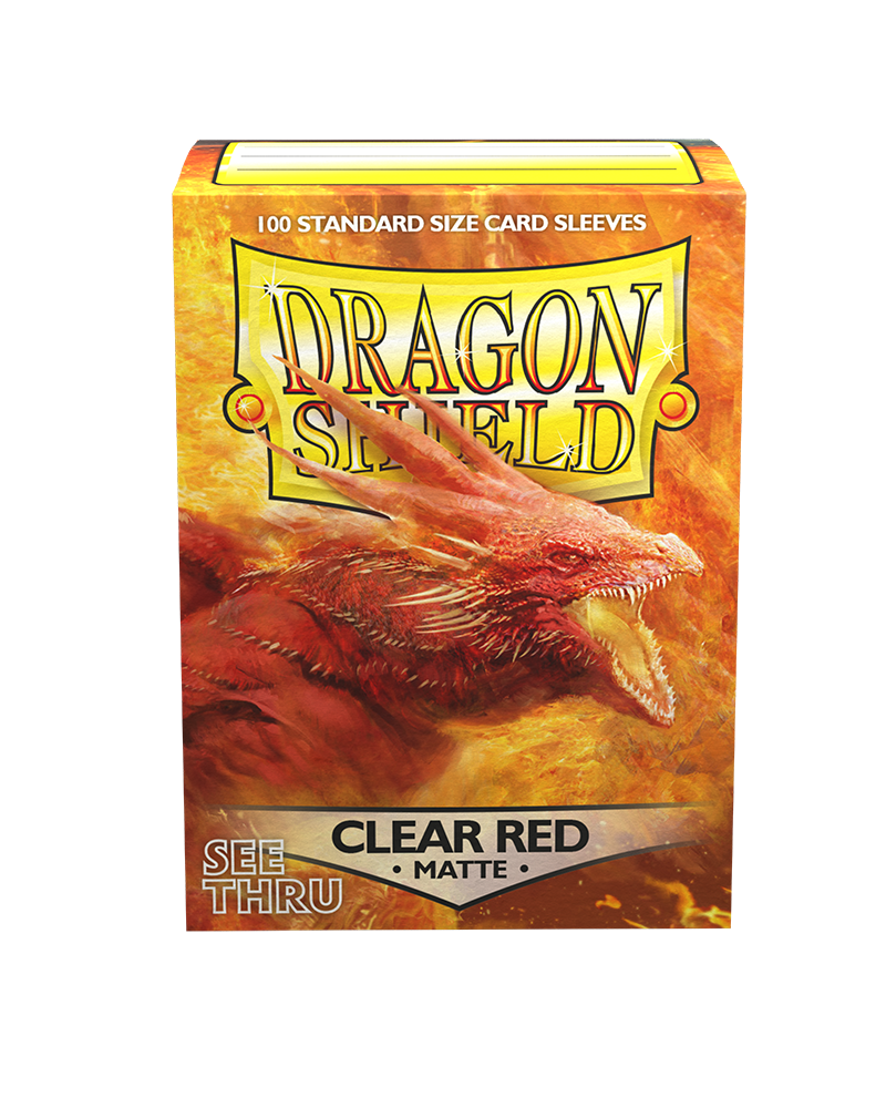 Dragon Shield Matte Art Sleeves - Clear Red (100 Sleeves)