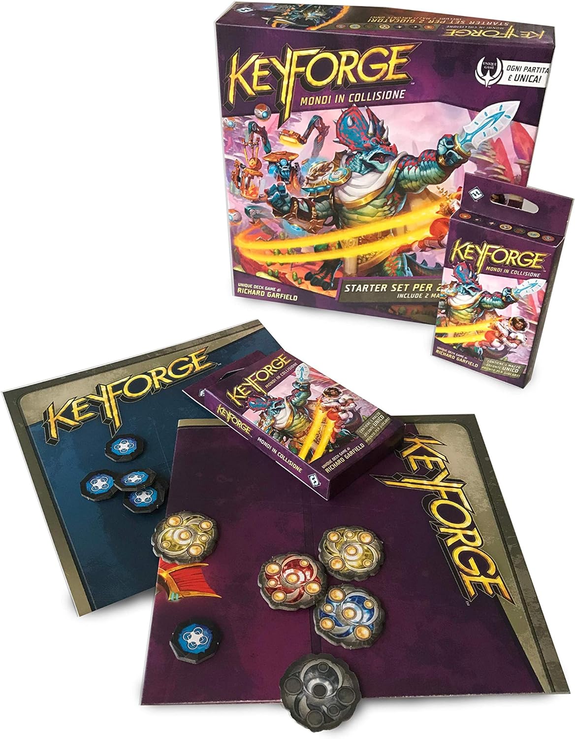 KeyForge Mondi in Collisione (World's Collide WC) - STARTER SET per 2 Giocatori ITA