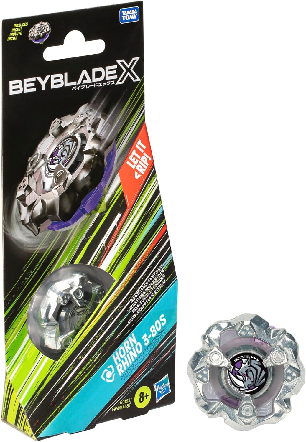 Beyblade X Horn Rhino 3-80S Booster Pack Set