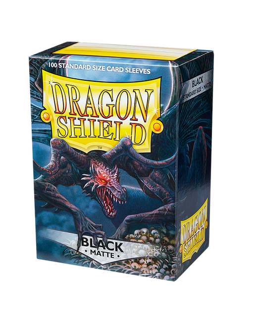 Dragon Shield Standard Sleeves - Matte Black (100 Sleeves)