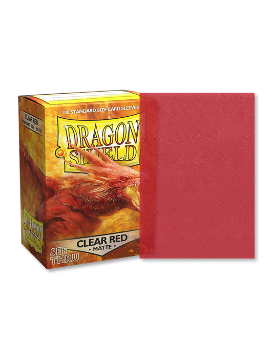 Dragon Shield Matte Art Sleeves - Clear Red (100 Sleeves)