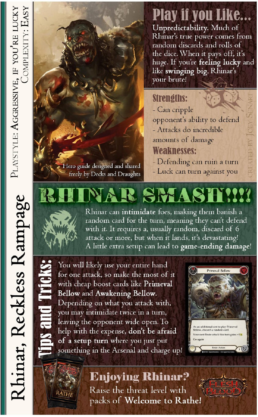 Rhinar - Brute Starter Blitz Deck